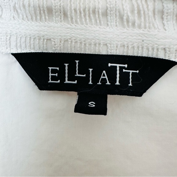 Elliatt white collared shirt dress mini poplin drop waist - Picture 7 of 8